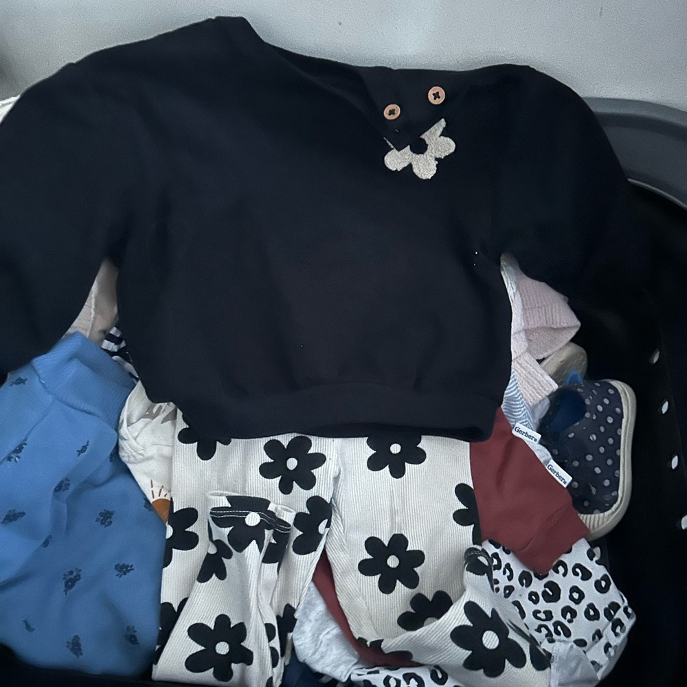 Black Sweater with Floral Pants